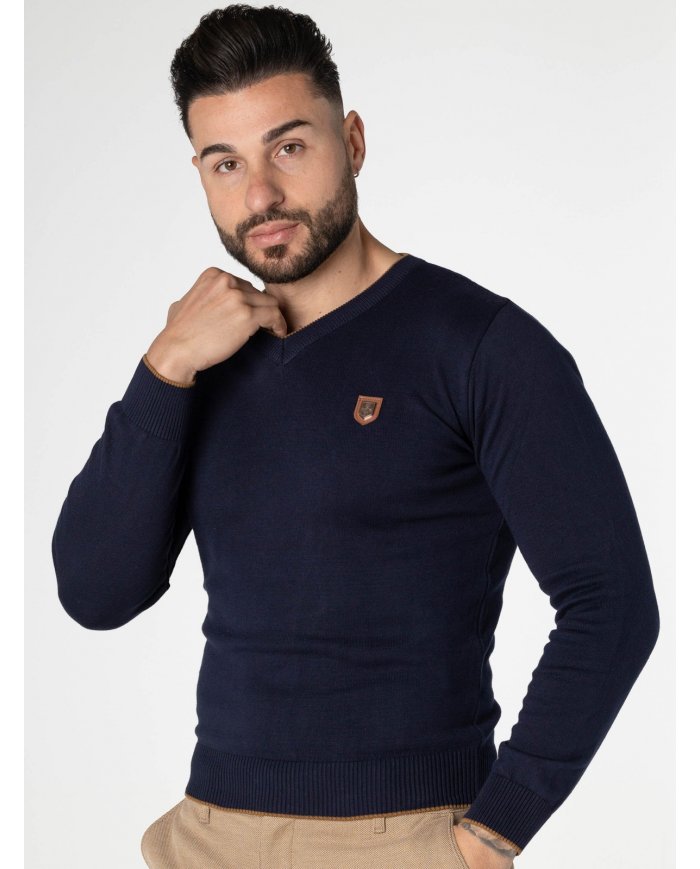 CAMISOLA SMK MARINHO CHAPA CAMEL