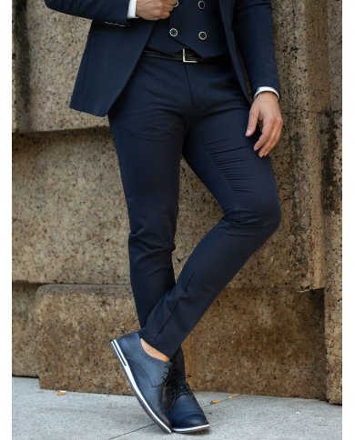 calça azul marinho homem SMK slim fit