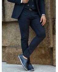 calça azul marinho homem SMK slim fit