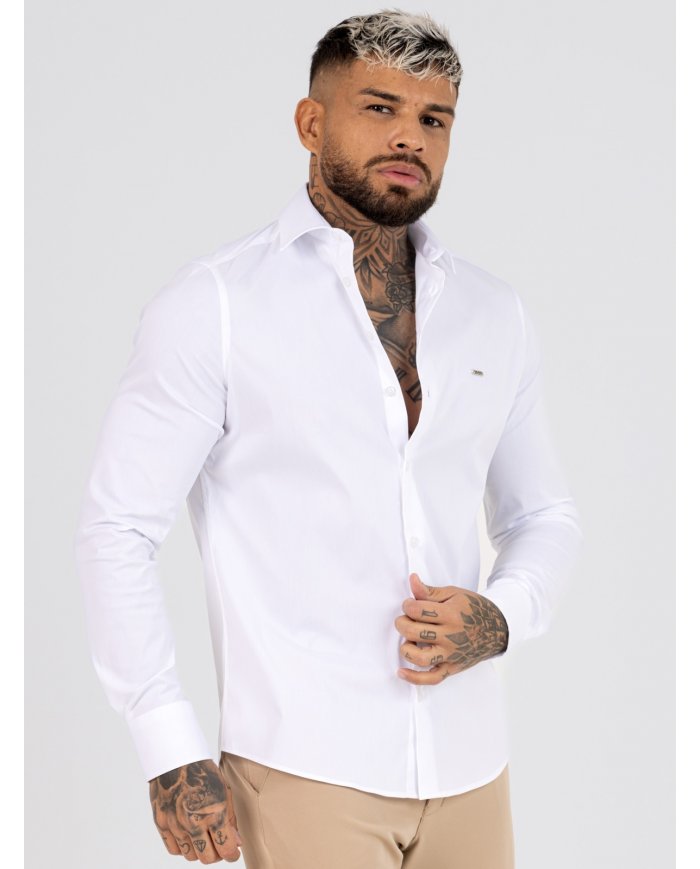 CAMISA SMK BRANCO COM CHAPA