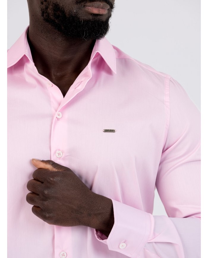 CAMISA SMK ROSA COM CHAPA
