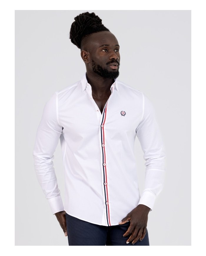 CAMISA SMK BRANCA TRES RISCAS