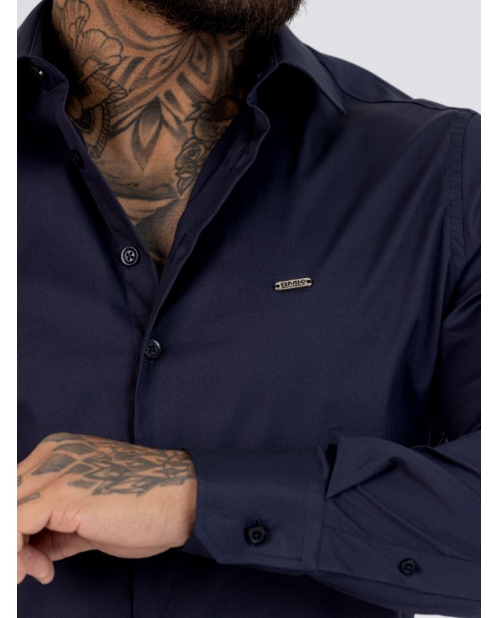 CAMISA SMK MARINHO COM CHAPA