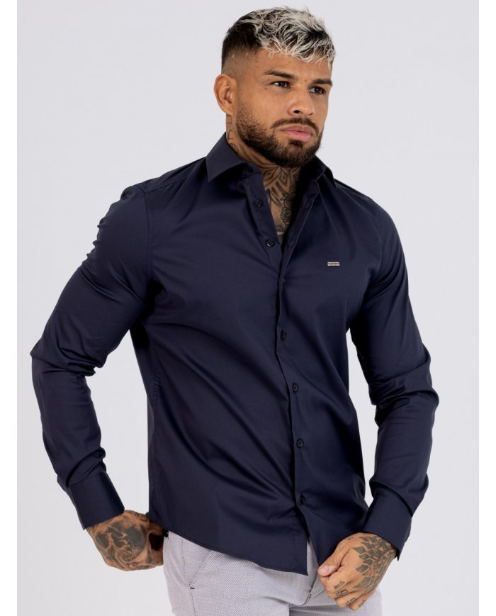 CAMISA SMK MARINHO COM CHAPA