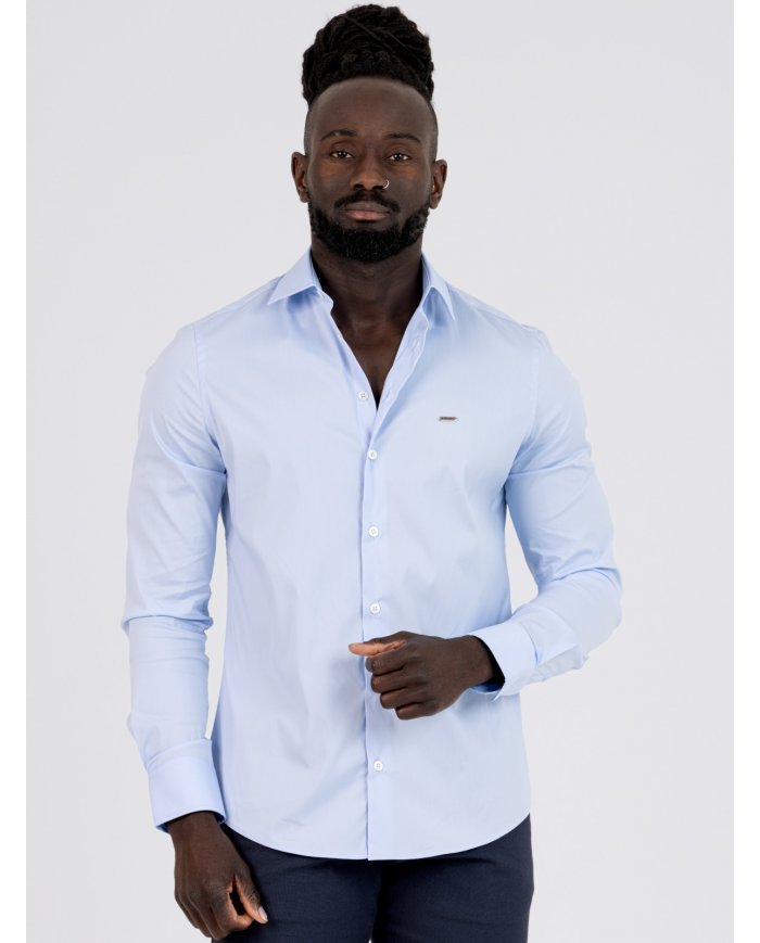 CAMISA SMK AZUL COM CHAPA