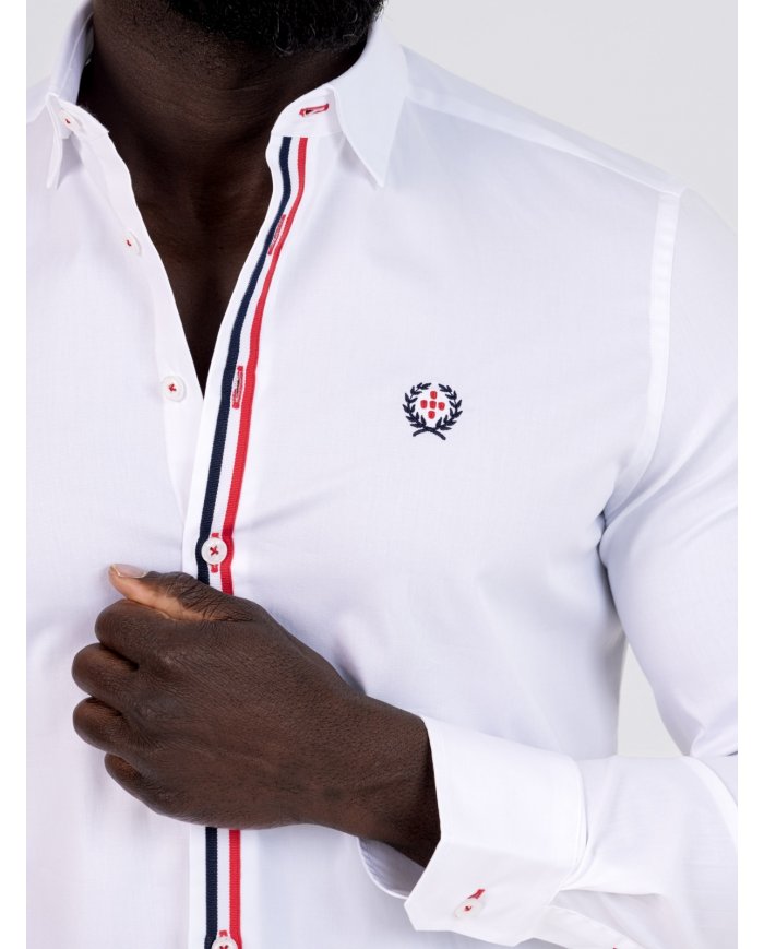 CAMISA SMK BRANCA TRES RISCAS
