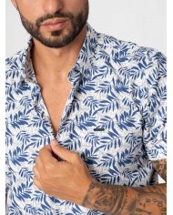 CAMISA SMK FLOR AZUL