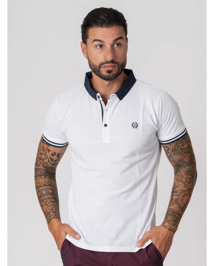 POLO SMK BRANCO MARINHO
