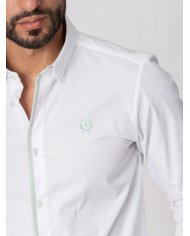 CAMISA SMK BRANCA VERDE AGUA