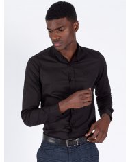 camisa preta homem SMK basikollor