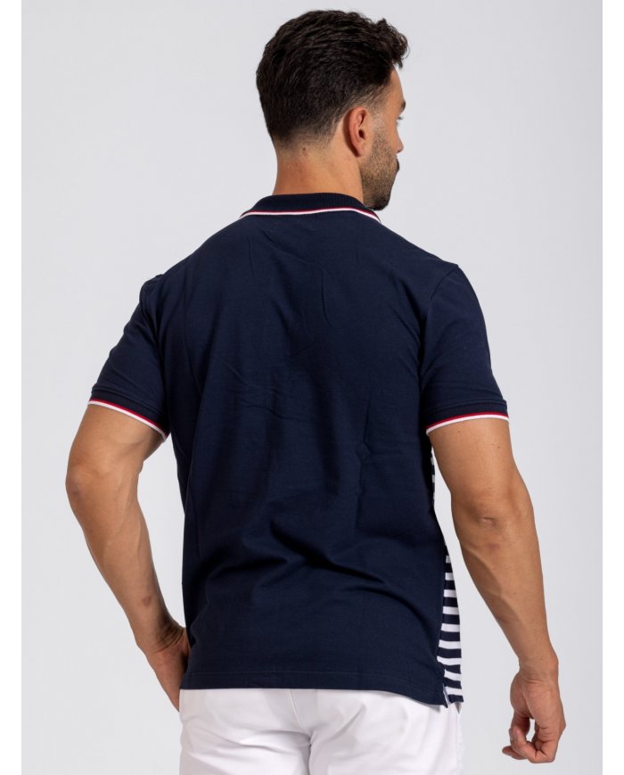 POLO SMK MARINHO RISCAS