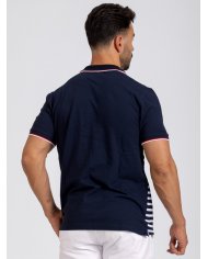 POLO SMK MARINHO RISCAS