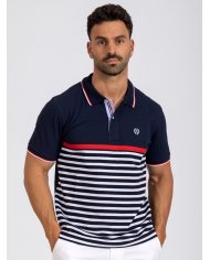 POLO SMK MARINHO RISCAS