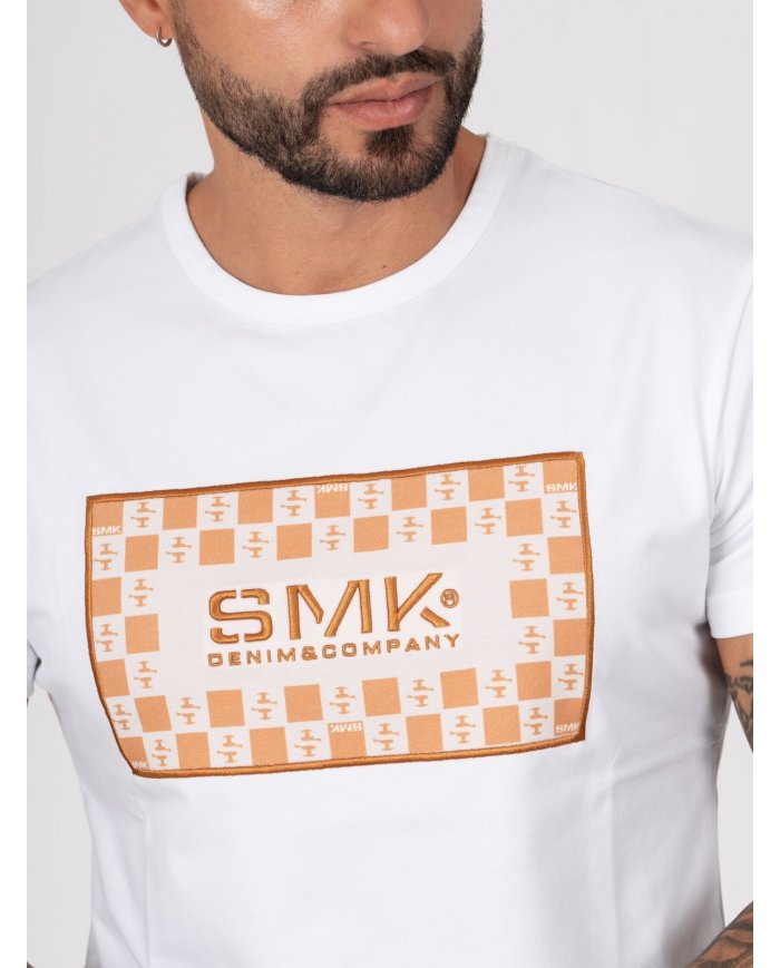 T-SHIRT SMK LOGO BEGE
