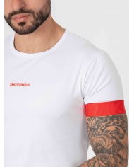 T-SHIRT SMK BRANCO VERMELHO