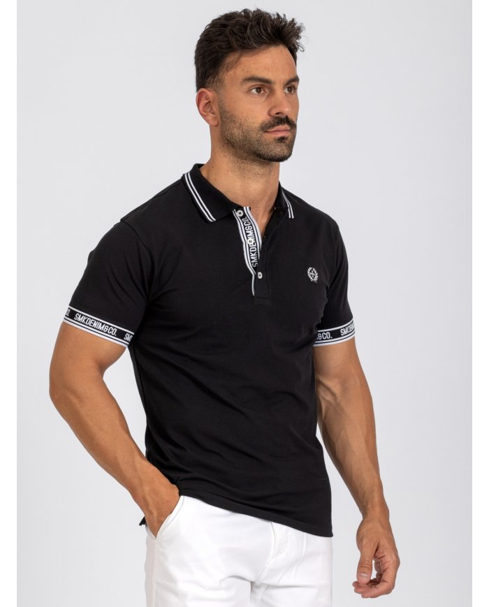 POLO SMK PRETO BRANCO