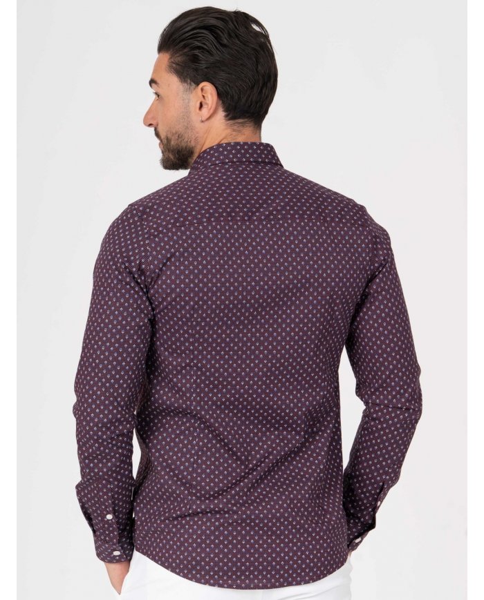 CAMISA SMK PADRAO BORDEAUX