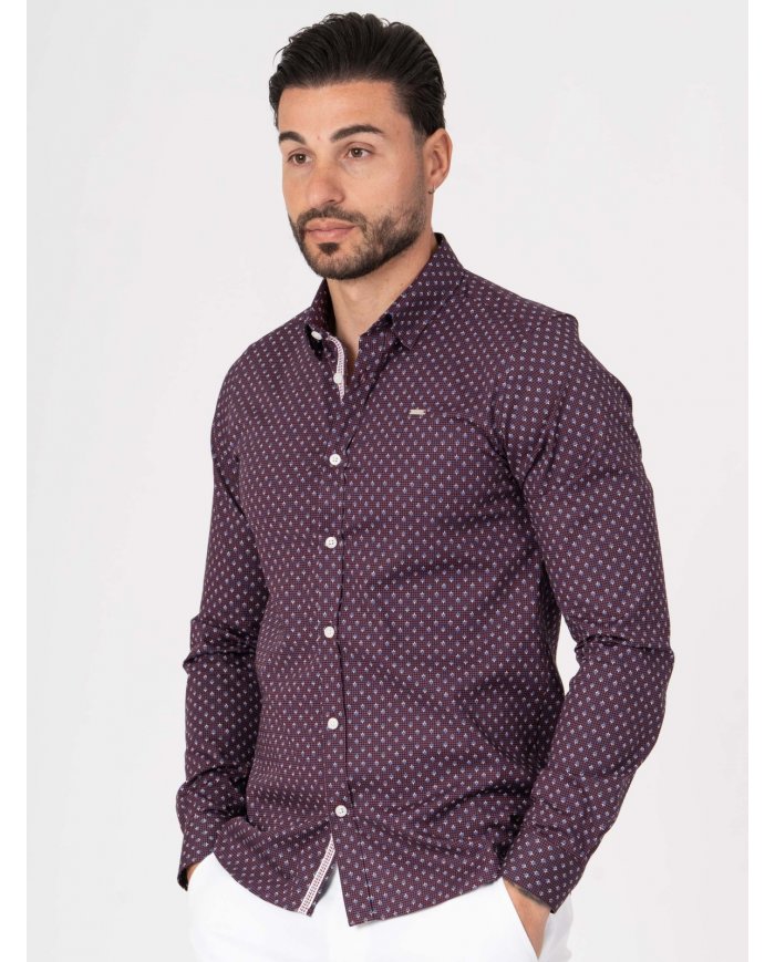 CAMISA SMK PADRAO BORDEAUX