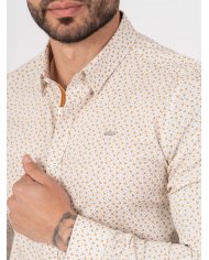 camisa elegante bege homem