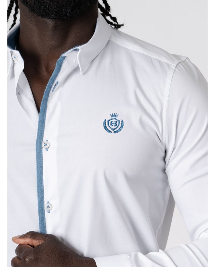 CAMISA SMK BRANCA TURQUESA
