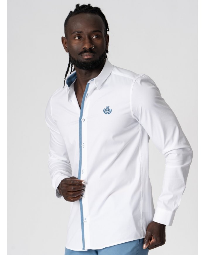 CAMISA SMK BRANCA TURQUESA