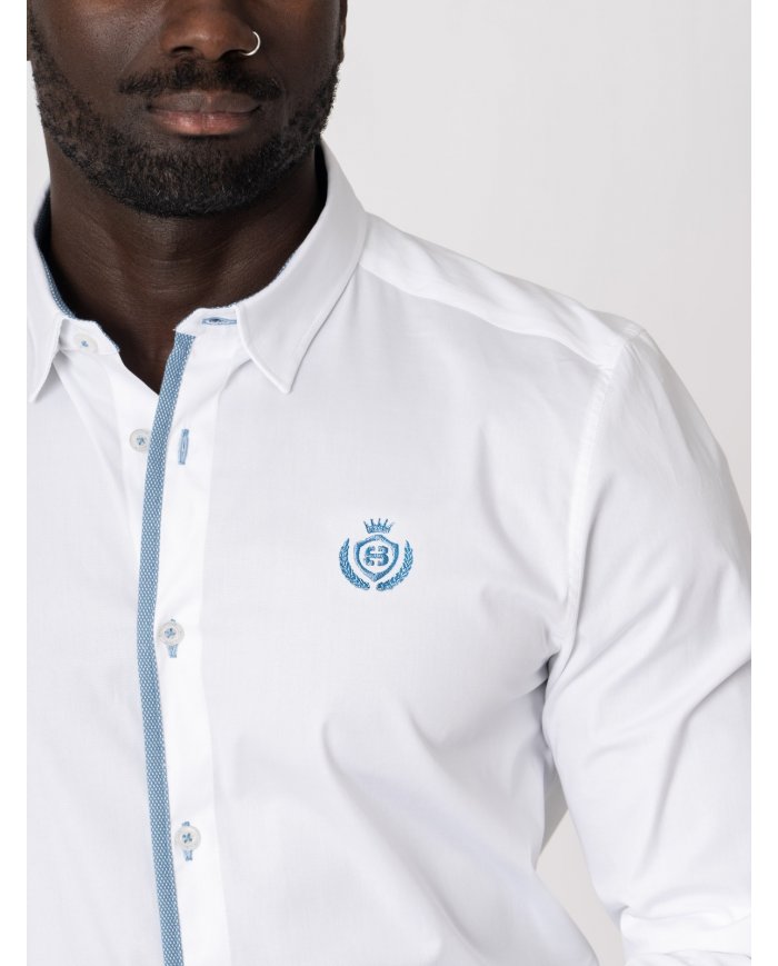 CAMISA SMK BRANCA AZUL BEBE