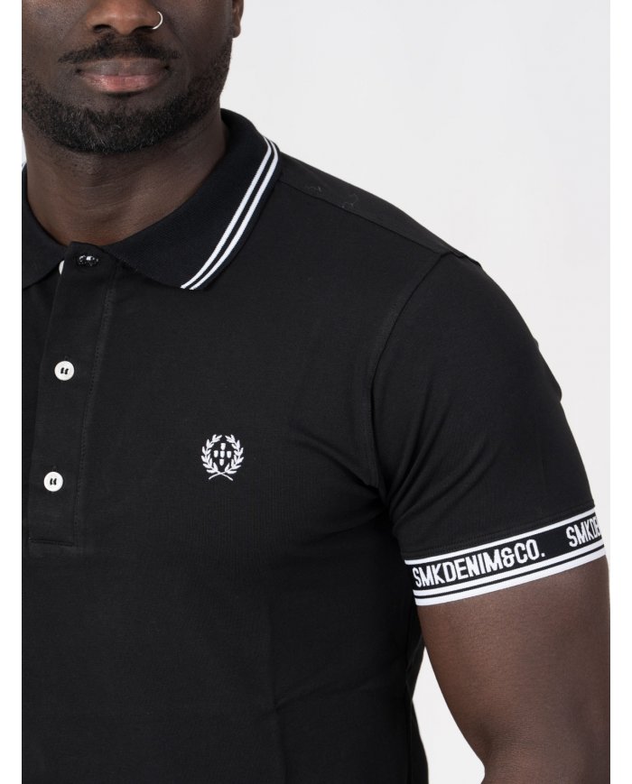 POLO SMK PRETO BRANCO