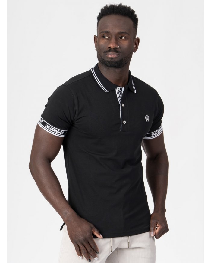 POLO SMK PRETO BRANCO