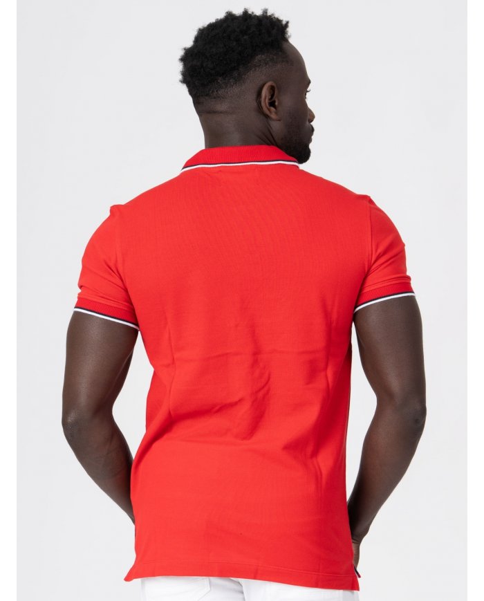 POLO SMK VERMELHO RISCAS