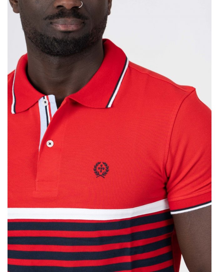 POLO SMK VERMELHO RISCAS