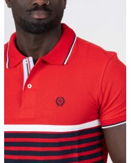 POLO SMK VERMELHO RISCAS