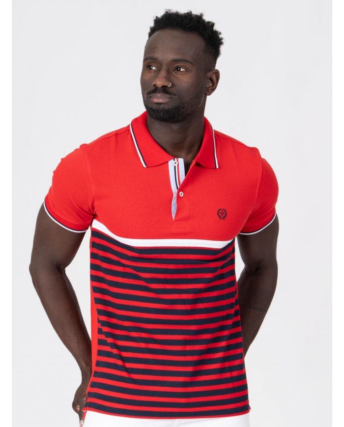 POLO SMK VERMELHO RISCAS