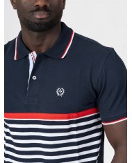 POLO SMK MARINHO RISCAS