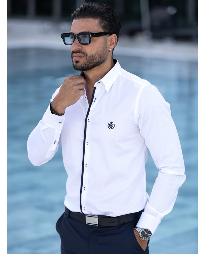 CAMISA SMK BRANCA MARINHO