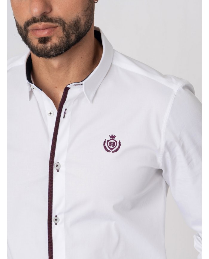 CAMISA SMK BRANCA BORDEAUX