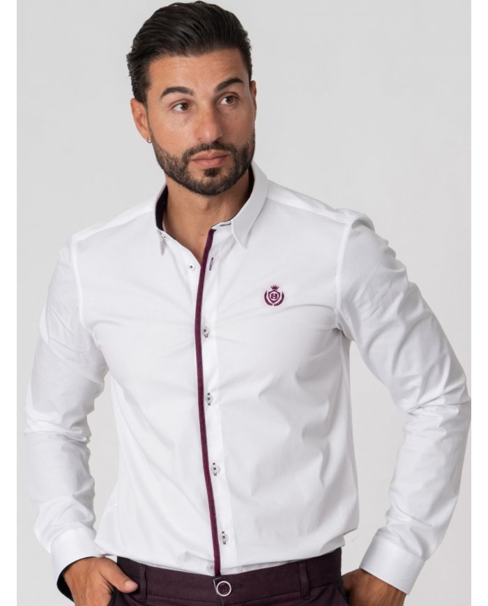 CAMISA SMK BRANCA BORDEAUX