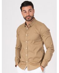 camisa bege homem SMK padrão