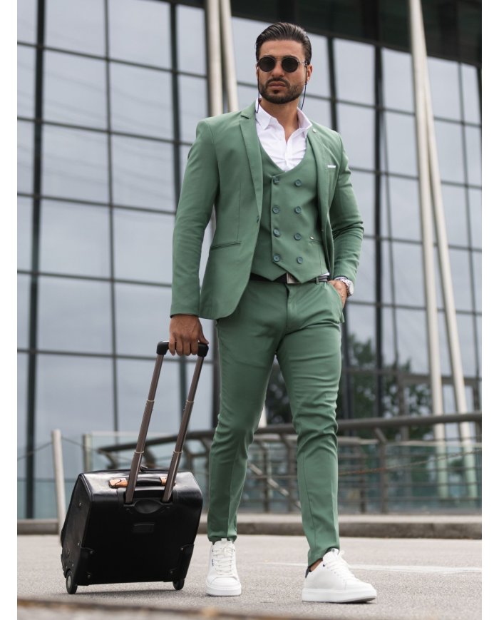 blazer verde slim fit masculino