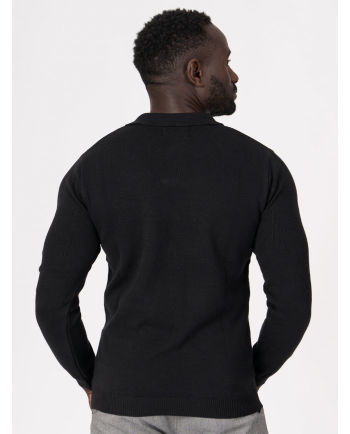 POLO SMK TRICOT V PRETO