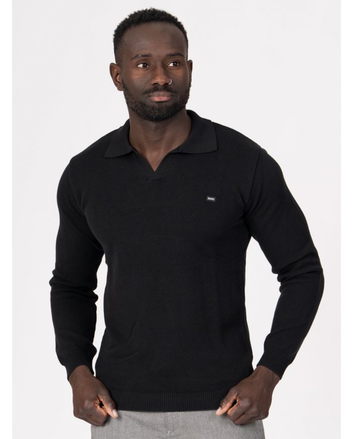 POLO SMK TRICOT V PRETO