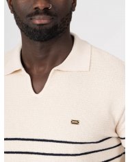 POLO SMK TRICOT RISCAS PEROLA