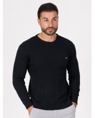 camisola de malha padrão marinho homem SMK vista frontal