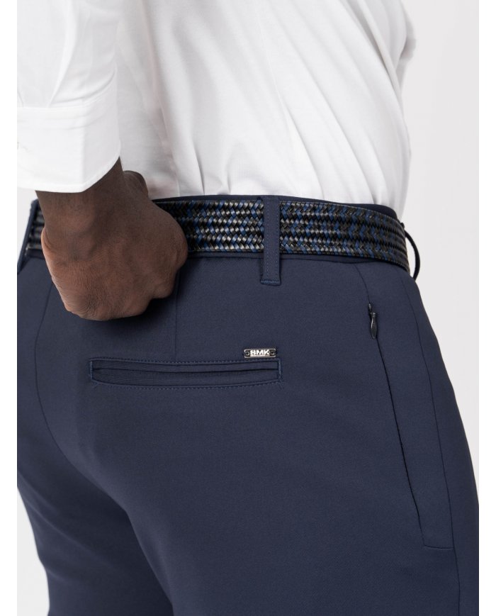 detalhe calça masculina azul marinho SMK