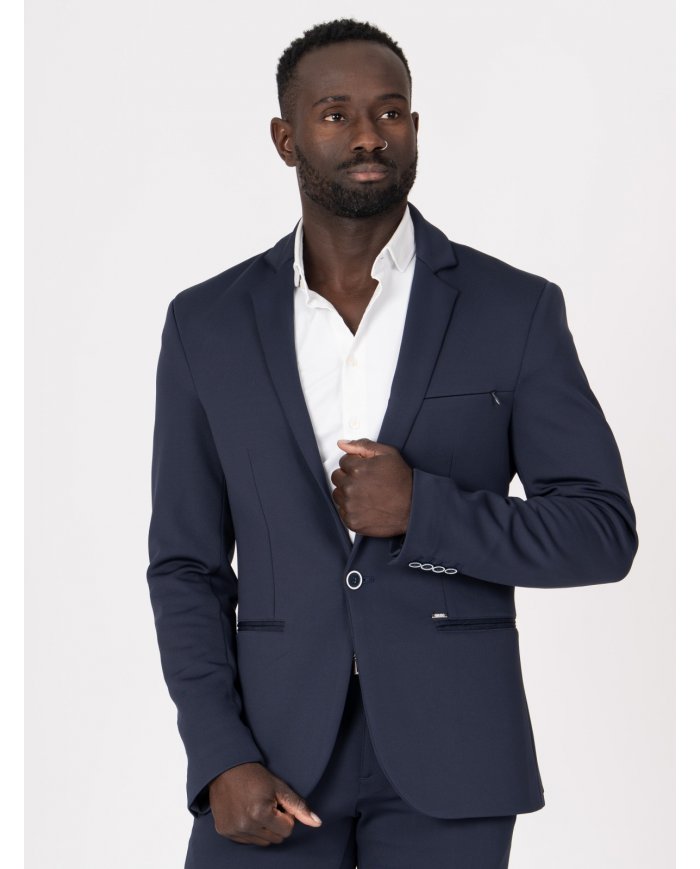 blazer azul marinho homem SMK vista frontal
