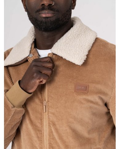 casaco masculino gola de pelo destacável SMK