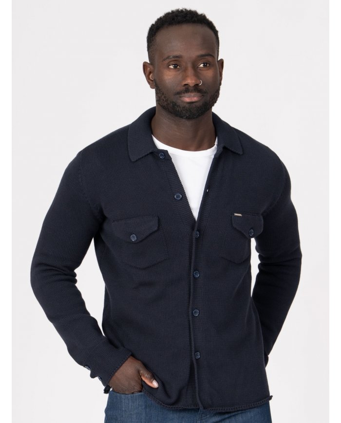 camisa tricot homem SMK vista frontal