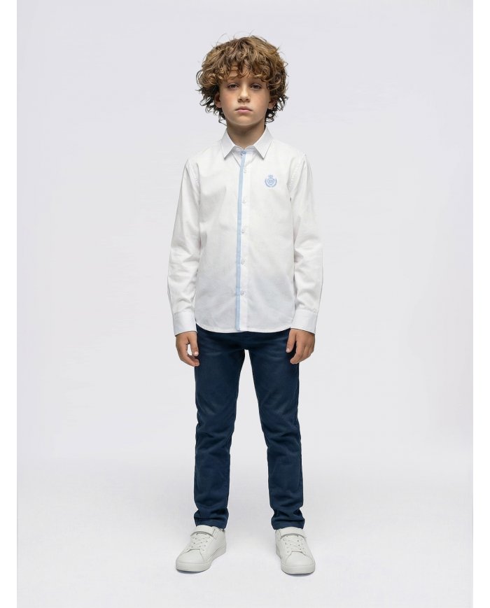 CAMISA SMKIDS AZUL BB CNTRST