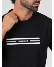 T-SHIRT SMK LISTAS PRETO