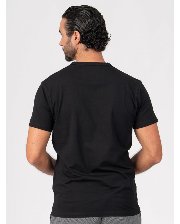 T-SHIRT SMK LISTAS PRETO