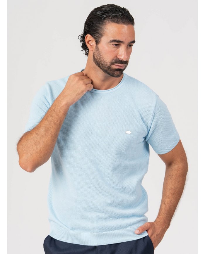 T-SHIRT SMK TRICOT PIQUET AZUL BB